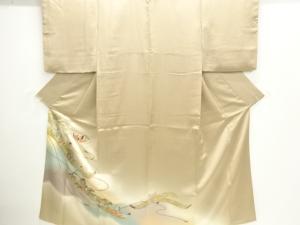 御所車に十二単模様刺繍一つ紋色留袖